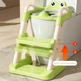 thumbnail image 4 of Aqzb Potty Training Toilet 2 in 1 Toddler Seat with Step Stool Soft Cushion Adjustable Height Triangular Base Toilet Ladder Toilet Seat Stair _Clearance Adult Toilet, 4 of 4