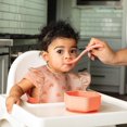 thumbnail image 2 of Tiny Twinkle - Baby - Mess-Proof Apron Bib Ruffle - Waterproof - Machine Washable - Boho Rainbow, 2 of 3