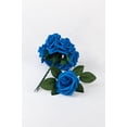 thumbnail image 3 of GoDecor Artificial Flowers Roses 25pcs Realistic Fake Roses Dark Blue, 3 of 7