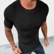 thumbnail image 2 of Jersey de manga corta ajustado de punto liso para hombre: material suave, corte moderno, tallas M-XXL, 2 of 6