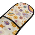 thumbnail image 4 of Yayeee Double Oven Mitt Kitchen Heat Resistant Baking 35" x7" Quilted Glove, Beige Retro Rainbow, 4 of 6