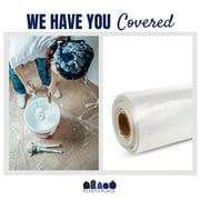 Plasticplace Extra Heavy Clear Plastic Sheeting 6 Mil 10'W x 100'H Roll Protective Barrier for Painting, Renovation, Moisture Barrier, Durable Puncture-Resistant Clear Sheeting Tarp Gardening Bags