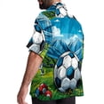 thumbnail image 3 of Football Men's Short Sleeve Shirts with Spread Collar Tops, Casual Printed Poplin Shirt, Button Down Short Summer Beach Shirts - Unisex, 3 of 6
