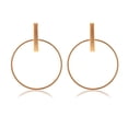 thumbnail image 1 of 1 par (oro) Pendientes de barra de círculo geométrico Pendientes de aro de círculo hueco Pendientes de tachuelas de círculo grande Pendientes de círculo exagerados Pendientes de barra Joyería Sincero Electrónica, 1 of 5