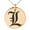 Rose, variant on Stainless Steel Letter L Initial Old English Monogram Engraved Small Medallion Circle Charm Pendant Necklace