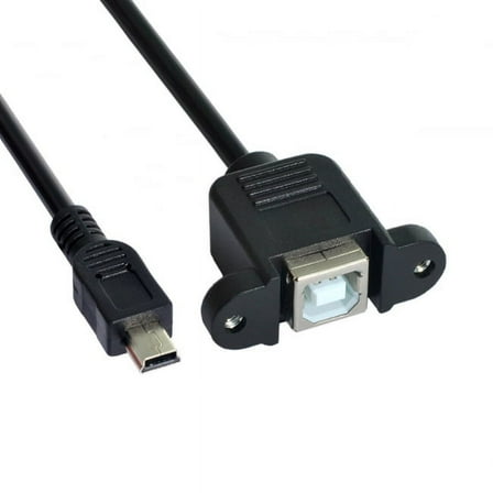 Chenyang CY Mini USB 5pin Male to USB B Female Panel Mount Type Cable with Screws Cable