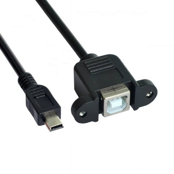Chenyang CY Mini USB 5pin Male to USB B Female Panel Mount Type Cable with Screws Cable
