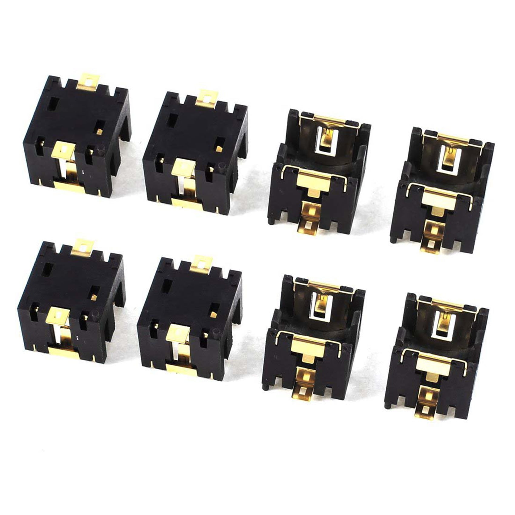 8 Pcs Black Plastic Button Coin Cell Battery Socket Holder for 2 x AG13