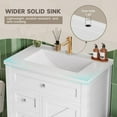 thumbnail image 5 of Lacoo 30'' Bathroom Vanity with Resin Sink, Wood Bathroom Storage Cabinet with Drawers and Shelves for Bathroom, White, 5 of 8