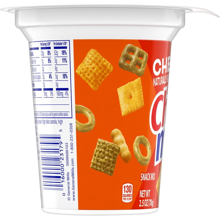 ちーちゃん　CBX2g Chex Mix Cheddar Flavored Snack Mix, Snack Cup, 2.5 oz - Walmart.com