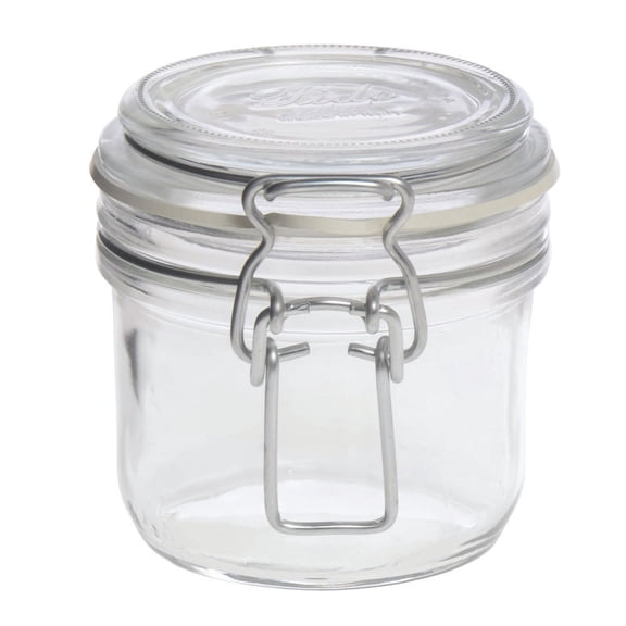 Steelite 7.75 oz Clear Glass Fido Jar with Clamp Lid