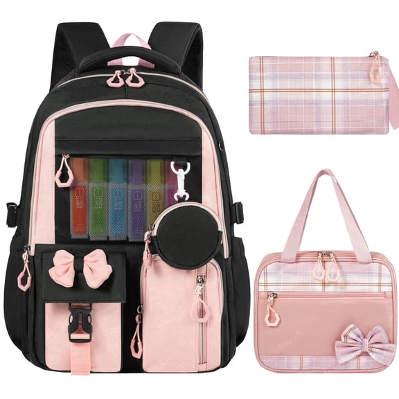 Gynky School  Backpack - 3Pcs Backpack Set Cute Bookbag Middle School Backpacks for Teens Bookbag School Bags 3 Set
