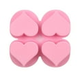 thumbnail image 3 of 2 PCS Heart Shape Baking Silicone Mold,4 Cavities Handmade Craft Mould,Baking Mold Cake Pan,Biscuit Chocolate Mold,Ice Cube Tray,Soap Mold,Mold for Valentine’s Day Gifts, 3 of 7