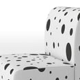 thumbnail image 3 of Designart "Black Abstract Dot" Upholstered Patterned Accent Chair and Arm Chair, 3 of 5