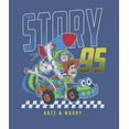 thumbnail image 2 of Boy's Toy Story Buzz & Woody Rocket Car  Pull Over Hoodie Navy Blue Heather Large, 2 of 4
