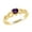 Simulated Amethyst, variant on Personalized Heart Shape Simulated Garnet Infinity Heart Promise Ring In 14k Yellow Gold Over Sterling Silver Ring Size-7