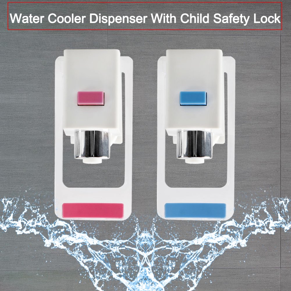 Red and Blue Plastic Water Cooler Faucet Push Type Fit Universal Water