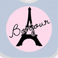 thumbnail image 4 of Inktastic Bonjour Girls Baby Bib, 4 of 4