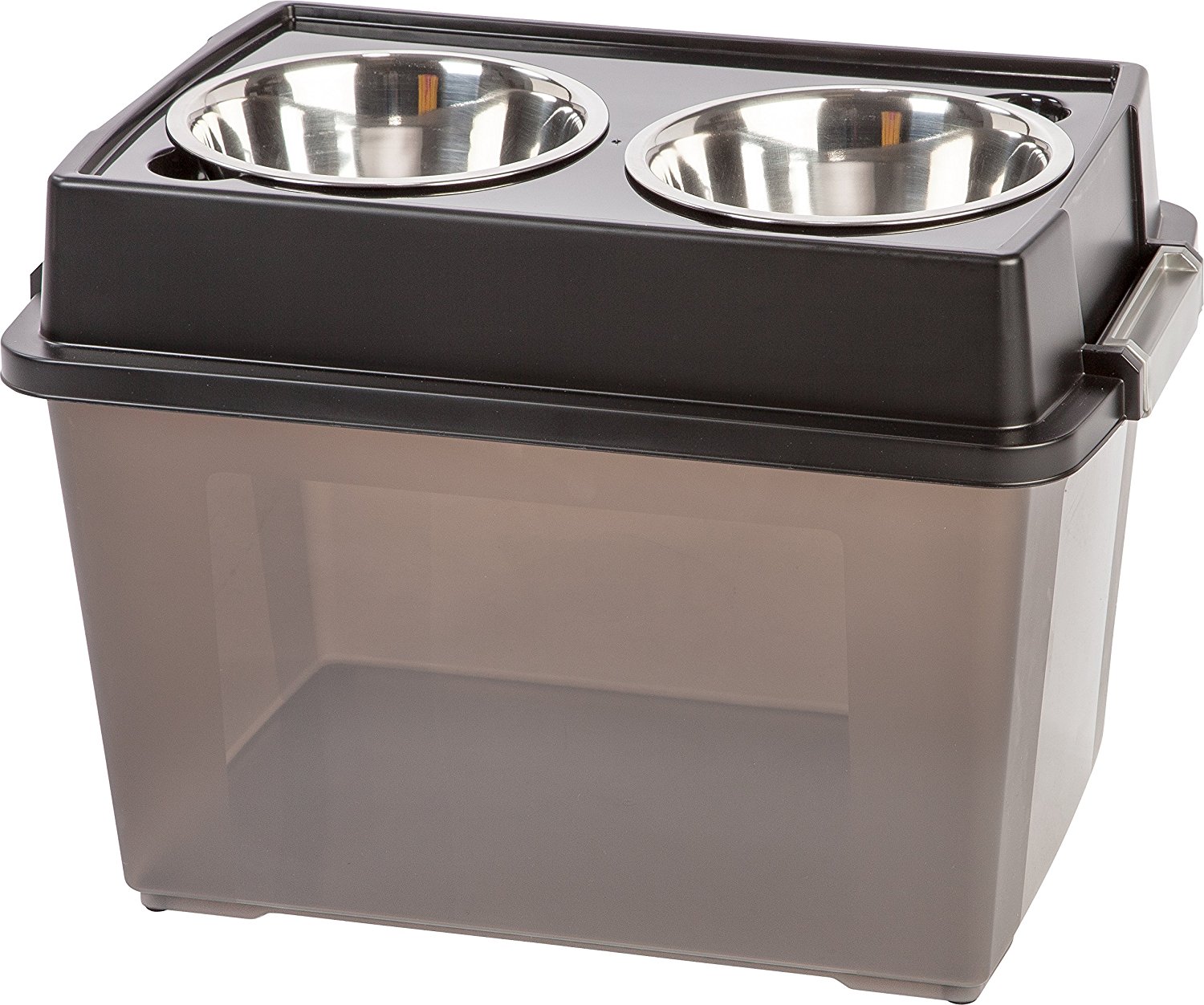 Iris Airtight Elevated Storage Feeder With 2 Stainless Steel Bowls