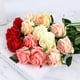 thumbnail image 5 of Flores artificiales, rosas falsas de aspecto real, tallo largo, rosas artificiales de seda, decoración del hogar para ramo de novia, centros de mesa, flores de cumpleaños, fiesta, arreglo floral de, 5 of 5