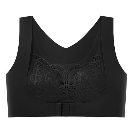 

njshnmn Women s Underwire Unlined Bra Invisible Comfort Bra Breathable Wirefree Bralette Soft Bra for Women Black M