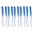 thumbnail image 2 of Clip en postizo recto ANGGREK Extensiones de Cabello sintético de alta temperatura coloridas 10 piezas, 2 of 8