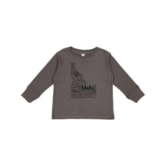 Inktastic Idaho State word salad Boys or Girls Long Sleeve Toddler T-Shirt