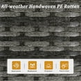 thumbnail image 5 of RoyalCraft 7-Piece Modular Patio Furniture Set, Wicker Outdoor Sectional Sofa with Cushions and Coffee Table, All Weather Patio Conversation Sets for Porch Balcony Backyard, Beige, 5 of 7