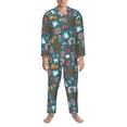 thumbnail image 3 of Balery cute Skull organ Pijama para Hombre de Dos Piezas con Manga Larga, Conjunto de Dormir y Descanso Suave con Bolsillos-X-Large, 3 of 7