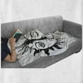 thumbnail image 6 of Moon Soft Flannel Fleece Throw Blanket, Monochrome Sun and Moon Pattern Oriental Image Culture Inspired Design Print, Cozy Plush for Indoor and Outdoor Use, 50" x 70", Black White, by Ambesonne, 6 of 6