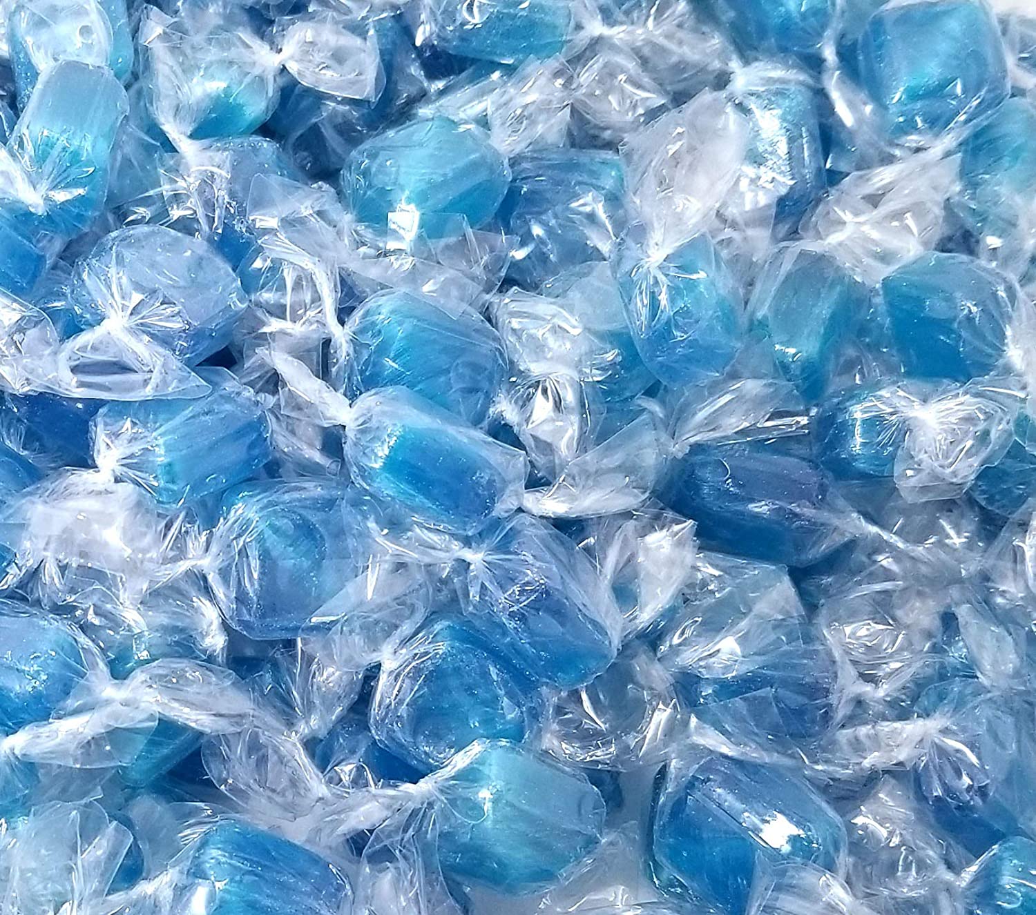 Primrose Ice Blue Mint Squares Hard Candy, Peppermint Cubes, Individually Wrapped Bulk Pack, 4