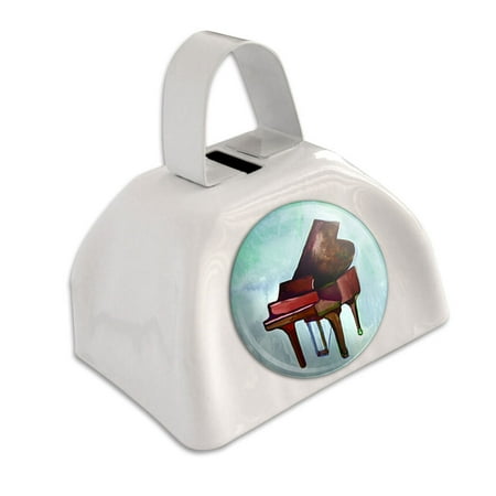 Painted Grand Piano Musician White Cowbell Cow Bell