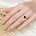 thumbnail image 5 of Sterling Silver with Natural Garnet Solitaire Ring, 5 of 5