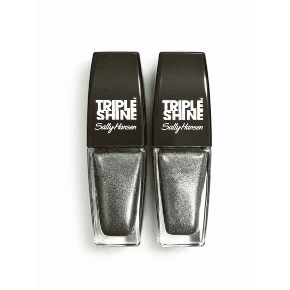Sally Hansen Triple Shine Nail Color 190 Slick Black .33 FL. OZ. - 2 Pack