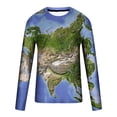 thumbnail image 4 of TIMIFIS Chemises pour Hommes Chemises à Manches Longues T-Shirt à Imprimé Graphique T-Shirt Décontracté à Col Rond Chandail Molletonné Haut-Bluefall, 4 of 5