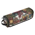 thumbnail image 2 of Hair Tool Organizer Bag with Heat Resistant Mat Removable Travel Storage Case for Hot Air Brushes Curling Irons Snowman and Gift Box, 2 of 8