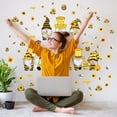 thumbnail image 4 of 1Set Yellow Gnome Elf Wall Sticker Bee Flower Wall Decals Bee Gnome Wall Sticker Sunflower Wall Vinyl DIY Decorations Stickers Decal Classroom Wall Clings for Party Decoration Colorful, 4 of 6