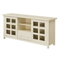 thumbnail image 3 of Convenience Concepts Newport Park Lane 1 Drawer TV Stand with Storage Cabinets and Shelves for TVs up to 65 Inches, Ivory, 3 of 8