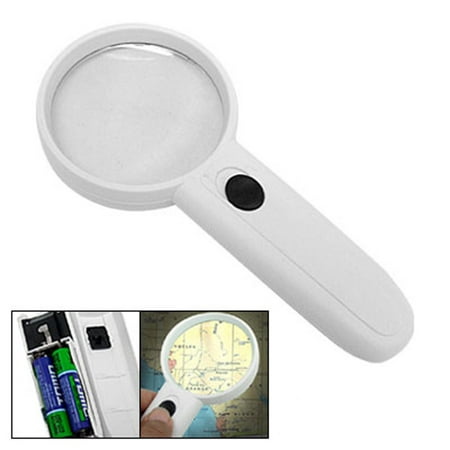 4X Hand Held Lighted Reading Map Magnifying Glass