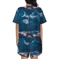 thumbnail image 3 of Kdxio Eiffel Tower at Night Print Pajamas Sets for Women Short-Sleeved Pjs with Lounge Shorts Two Piece Sleepwear S-4XL, 3 of 8