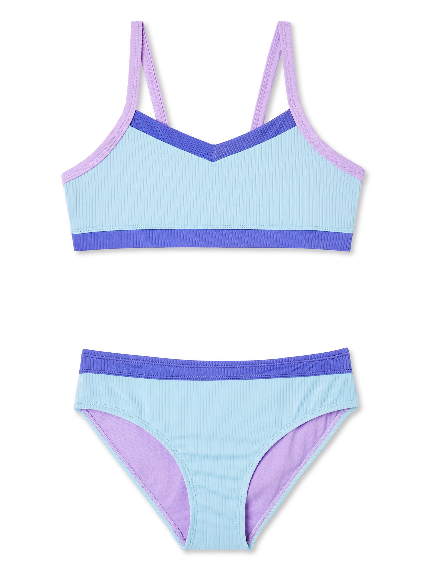 Hurley Girl's 2 Piece Criss Cross Elastic Shoulder Straps UPF50+