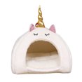 thumbnail image 1 of Adorable Unicorn Pet Sleep Cage Winter Warm Pet Bed for Hamster Rabbit Squirrel (White, Size M), 1 of 7