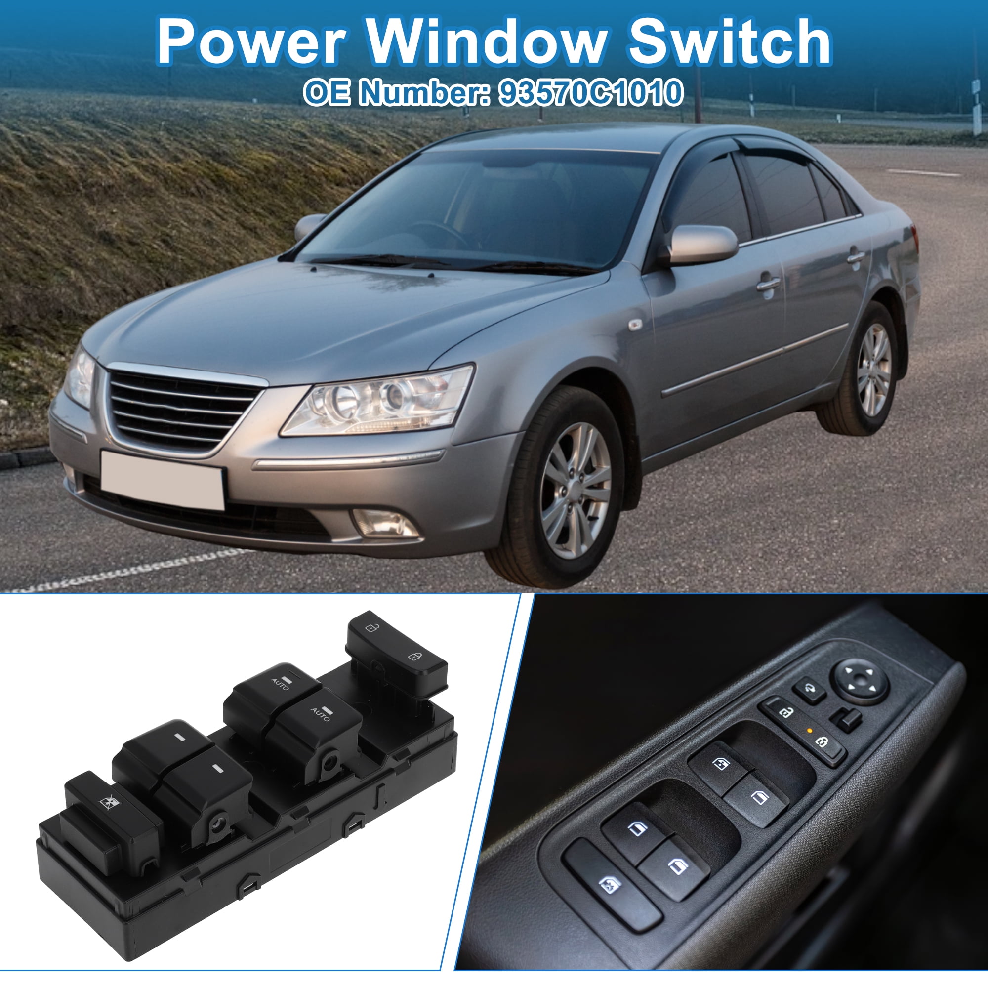 Unique Bargains Power Window Switch for Hyundai Sonata LF 2015-2017 No.93570C1010