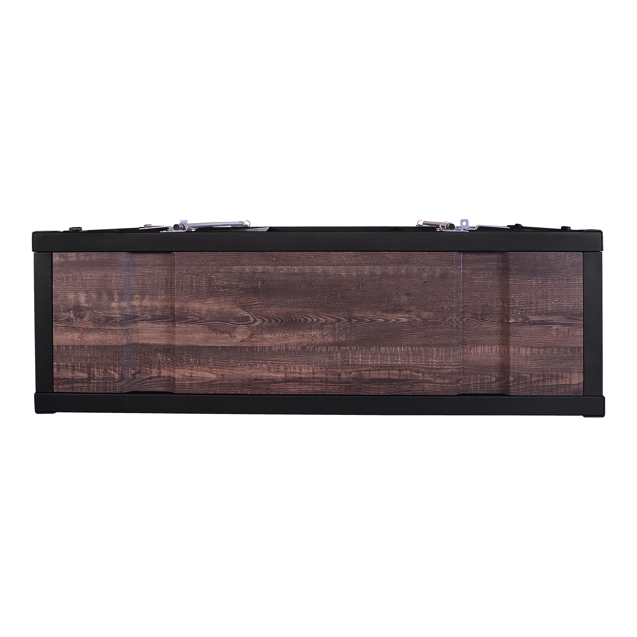 Furniture of America Button Metal 6-Shelf Console Table, Sand Black