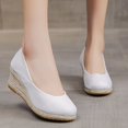 thumbnail image 2 of Espadrilles Compensées en Toile pour Femmes Bout Été à Enfiler Sandales Confortables, 2 of 9