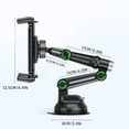 thumbnail image 5 of YIEMEEN Car Mount Tablet Holder with Extended Suction Cup Arm Foldable for Truck and Vehicle Use 360Degree Rotating, 5 of 19