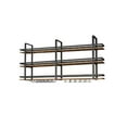thumbnail image 2 of golytefs Wall Mounted Wine Rack with Glass Holder Hanging Bar Liquor Storage Rack 47in Industrial Wall Mounted Wine Rack for Home Dining Room & Kitchen, 2 of 7