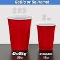 thumbnail image 2 of GoBig 36oz Giant Red Party Cups 50 PACK | Holds Twice as Much as Standard Party Cups | Includes 4 XL Pong Balls, 2 of 7