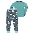 thumbnail image 2 of LazyOne Warm Long-Sleeve PJ Sets for Girls and Boys, Blue Stud Puffin,, Funny Animal Kids' Pajama Sets, 2 of 5