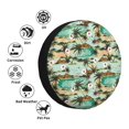 thumbnail image 4 of Fuzoiu Colorful Hawaii Palms Print Universal Spare Tire Cover with Buckle Strap, Waterproof Wheel Covers for Jeep, Trailer, RV, Truck and All Car-15 inch, 4 of 6